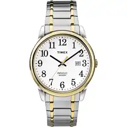 Walmart Timex Men's Easy Reader Date Two-Tone/White 38mm Casual Watch, Tapered Expansion Band offer