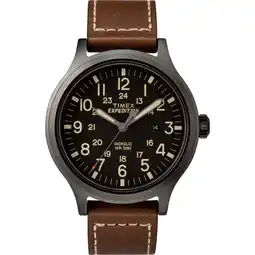 Walmart Timex Men's Expedition Scout Brown/Black 43mm Outdoor Watch, Leather Strap offer