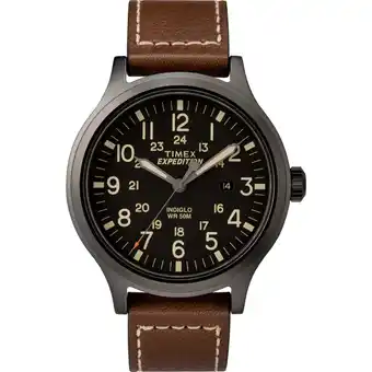 Walmart Timex Men's Expedition Scout Brown/Black 43mm Outdoor Watch, Leather Strap offer