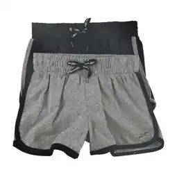 Walmart Reebok Girls 2 Pack Running Athletic Workout Shorts, Black, Big Kids (8-20), S offer