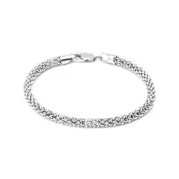 Walmart Pori Jewelers Women's Italian Sterling Silver Popcorn Chain Bracelet, 7.5 offer