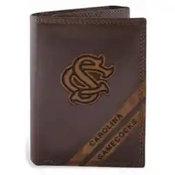 Walmart ZeppelinProducts USC-IWD2-BRW South Carolina Trifold Debossed Leather Wallet offer