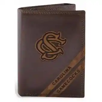 Walmart ZeppelinProducts USC-IWD2-BRW South Carolina Trifold Debossed Leather Wallet offer