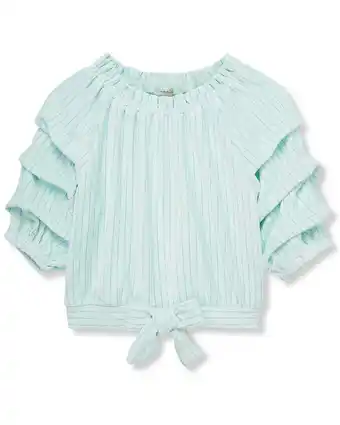 Walmart Habitual girls Velour Gathered Sleeves Top, G12 offer