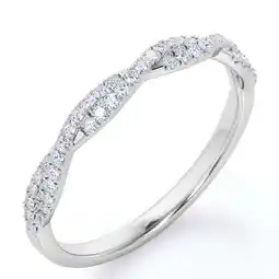 Walmart JeenMata Half-Eternity Moissanite Wedding Band, 0.25 ct. t.w 18K White Gold over Silver offer