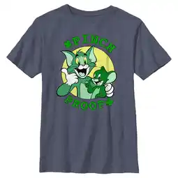 Walmart Boy's Tom and Jerry Pinch Proof Graphic Tee Navy Blue Heather Small offer