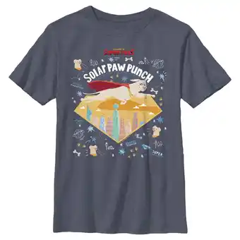 Walmart Boy's DC League of Super-Pets Krypto Solar Paw Punch Graphic Tee Navy Blue Heather Small offer