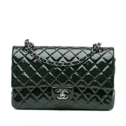 Walmart Pre-Owned Authenticated Chanel Shoulder Bag Patent Leather Navy Women (Good) offer
