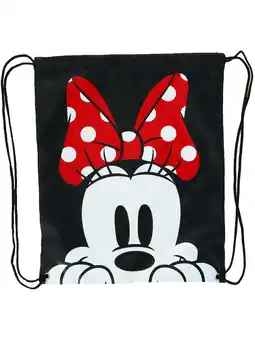 Walmart Disney Minnie Mouse Black Nylon Drawstring Tote offer