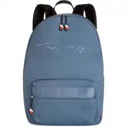 Walmart Tommy Hilfiger Men's Sean Signature Canvas Backpack Charcoal Blue offer
