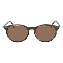 Walmart Salvatore Ferragamo SF 911S Plastic Unisex Round Sunglasses Striped Grey 53mm Adult offer