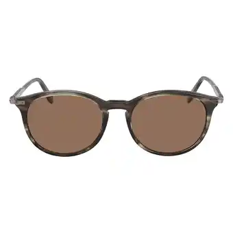 Walmart Salvatore Ferragamo SF 911S Plastic Unisex Round Sunglasses Striped Grey 53mm Adult offer