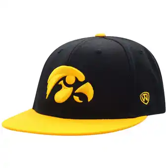 Walmart Men's Top of the World Black/Gold Iowa Hawkeyes Team Color Two-Tone Fitted Hat offer