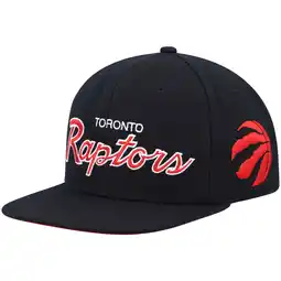 Walmart Men's Mitchell & Ness Black Toronto Raptors Hardwood Classics Script 2.0 Snapback Hat offer