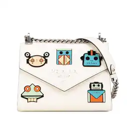 Walmart Pre-Owned Authenticated Prada Crossbody Bag Saffiano White Women offer