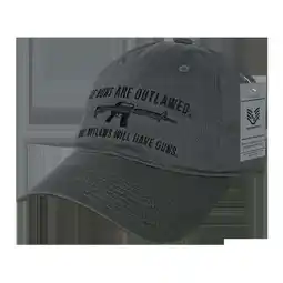 Walmart RapDom Outlaw Graphic Relaxed Mens Cap [Dark Grey - Adjustable] offer