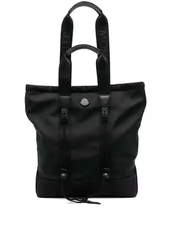 Walmart Moncler Men's Black Structured Bag With Dual Handles Black offer