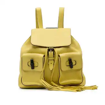 Walmart Pre-Owned Authenticated Gucci Backpack Calf Yellow Women (Good) offer