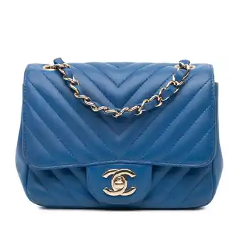 Walmart Pre-Owned Authenticated Chanel Crossbody Bag Lambskin Leather Dark Blue Women (Good) offer