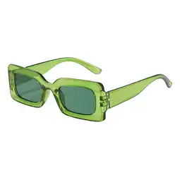 Walmart Trendy Driving Glasses Girls Ladies Beach Rectangle Sunglasses for Women Men Green offer