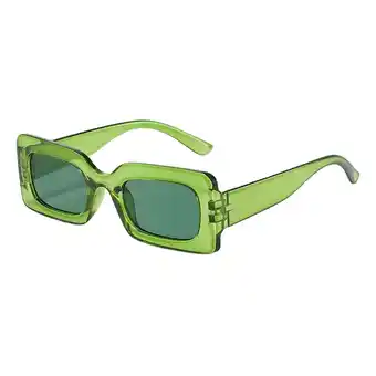 Walmart Trendy Driving Glasses Girls Ladies Beach Rectangle Sunglasses for Women Men Green offer