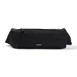 Walmart Jil Sander Men's Rounded Black Bag With Top Zip Closure Black offer
