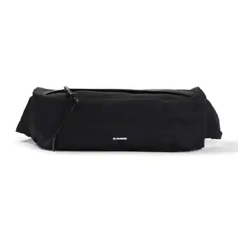 Walmart Jil Sander Men's Rounded Black Bag With Top Zip Closure Black offer