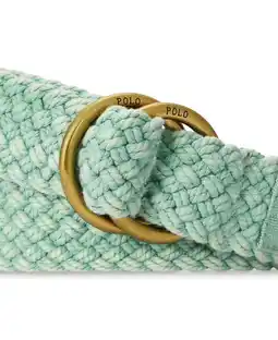 Walmart Polo Ralph Lauren Men's Braided Cotton Belt - Faded Mint offer