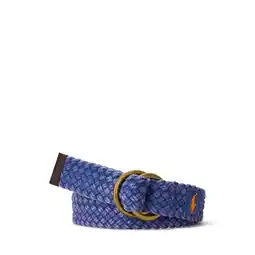 Walmart POLO RALPH LAUREN Mens Leather-Trim Braided Belt Old Royal Small offer