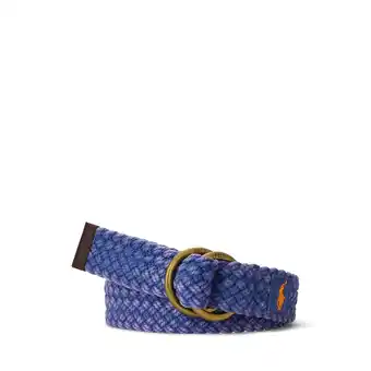 Walmart POLO RALPH LAUREN Mens Leather-Trim Braided Belt Old Royal Small offer