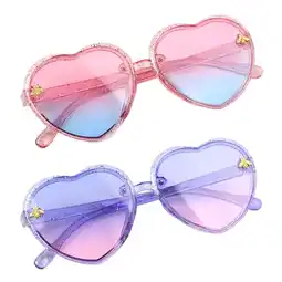 Walmart Kokiya 2pcs Colorful Cute Heart Shape Kids Sunglasses Fashion for Children Boys Girls offer