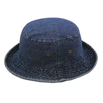 Walmart Ogiraw Hats for Women Cowboy Hats Washed Cotton Denim Bucket Hat Fisherman's Hat 1Pcs Dark Blue offer
