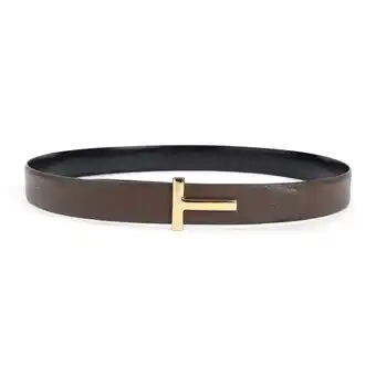 Walmart Tom Ford Women's Green Calf Leather Belt Green offer