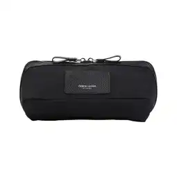 Walmart Giorgio Armani Men's Streamlined Black Belt Bag With Zip Closure Black offer