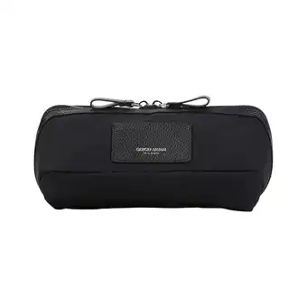 Walmart Giorgio Armani Men's Streamlined Black Belt Bag With Zip Closure Black offer