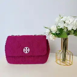 Walmart Tory Burch 149676 WILLA BOUCLE SMALL SHOULDER BAG IN PRICKLY PEAR offer