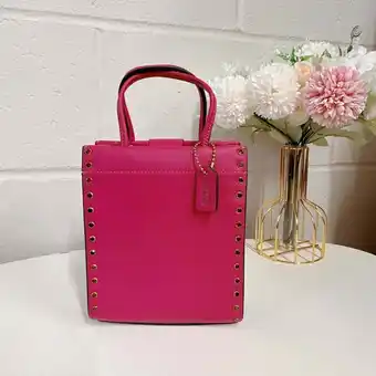 Walmart Coach CE729 Mini Cashin Tote With Crystal Rivets IN Mei red offer