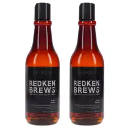Walmart Redken Brews 3-in1 Shampoo, Conditioner and Body Wash 10.1 oz 2 Pack offer