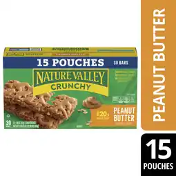 Walmart Nature Valley Crunchy Granola Bars, Peanut Butter, 30 Bars, 22.35 oz (15 Pouches) offer