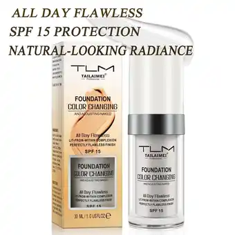 Walmart TLM Color Changing Liquid Foundation, Warm Skin Primer Nude Makeup (1 Pcs) offer