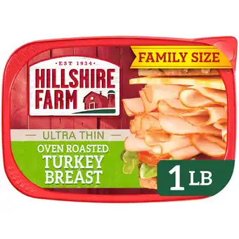 Walmart Hillshire Farm Ultra Thin Oven Roasted Turkey Breast Deli Lunch Meat, 16 oz offer