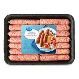 Walmart Great Value Uncooked Original Breakfast Pork Sausage Links, 12 oz Package offer