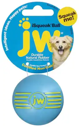 Walmart JW Pet Company iSqueak Ball Rubber Dog Toy, Small, Colors Vary offer