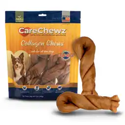 Walmart Pet Factory CareChewz Collagen 6-7 Twist Keys Dog Chew Treats - Chicken Flavor, 6 Count/1 Pack offer