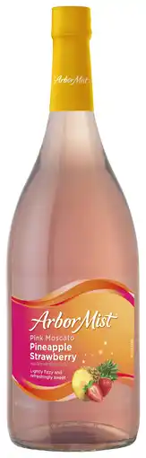 Walmart Arbor Mist Pineapple Strawberry Pink Moscato Fruit Wine, 1.5L Bottle offer