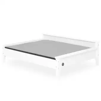 Walmart TailZzz Winston Large Elevated Wooden Pet Bed with Mattress, White offer