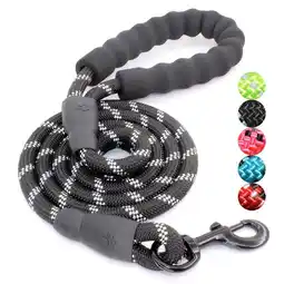 Walmart 5FT Dog Leash with Comfortable Padded Handle and Highly Reflective Threads for Medium and Large Dogs offer
