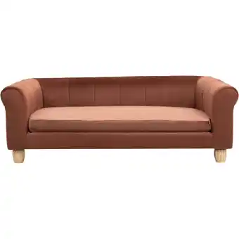 Walmart Critter Sitters 42-in. Elegant Brown Faux-Velvet Rectangle Dog Pet Bed offer
