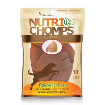 Walmart NutriChomps Dog Chews, Ear-Shaped, Rawhide-Free Dog Treats, Real Chicken Flavor, 10 Count offer