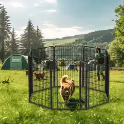 Walmart Noaman 8-Panel Tall Dog Exercise Pen | 39.37 Extra-Height Pet Enclosure offer